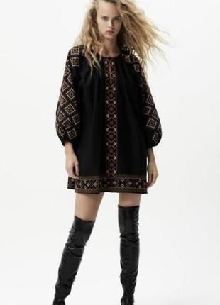 Сукня zara. Вышиванка zara. Сукня з вишивкою zara