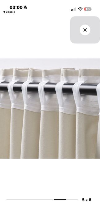 Zaslony Ikea bezowe 145x300