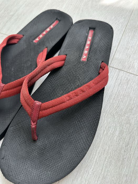 Prada шльопки тапки тапочки  вʼєтнамки Оригінал