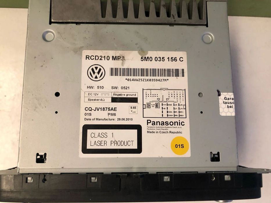VW POLO 2011 6R AUTO RADIO - R151