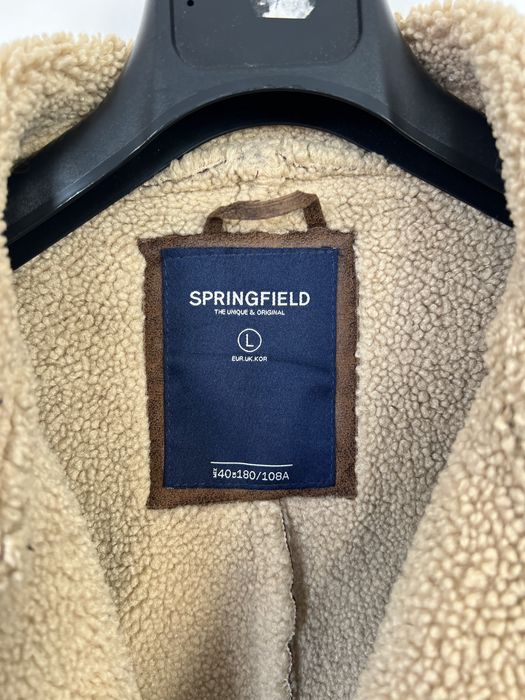 Jaqueta aviador Springfield L/M faux leather/lã