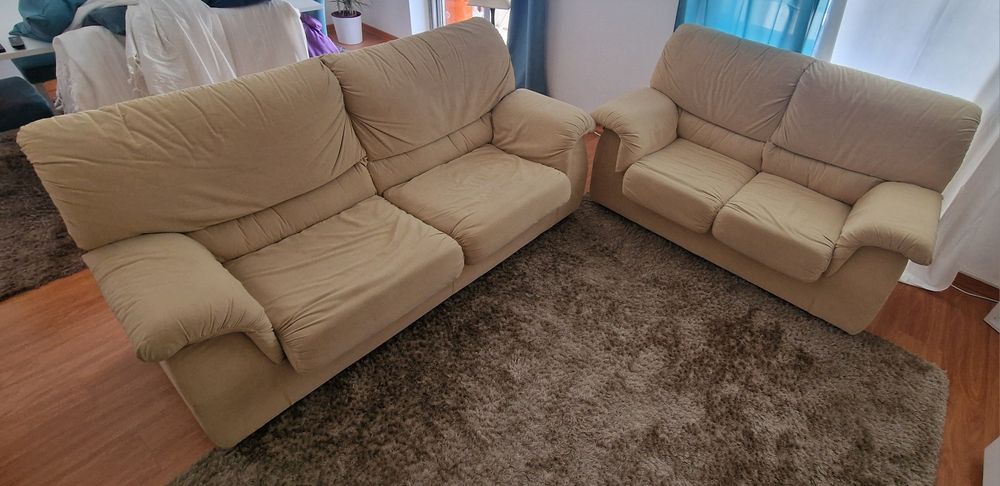 2 Sofás pele de Pêssego