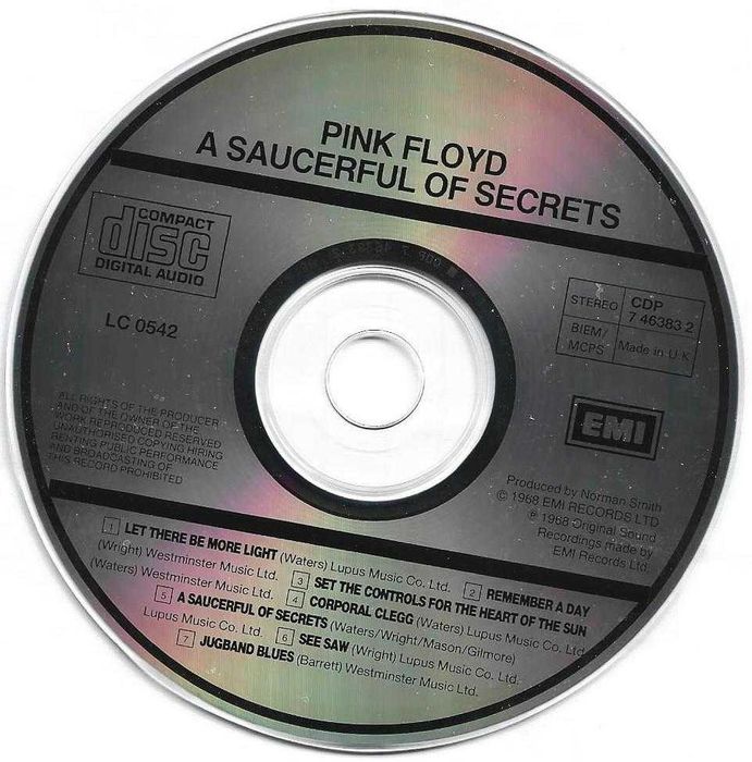 Pink Floyd - - - - - A Saucerful of Secrets - - - - - CD