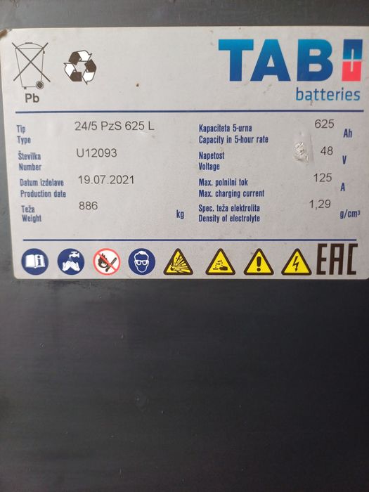 Bateria trakcyjna 48V 24V 500ah 625ah 750ah 775Ah Linde  E16 e14 Still