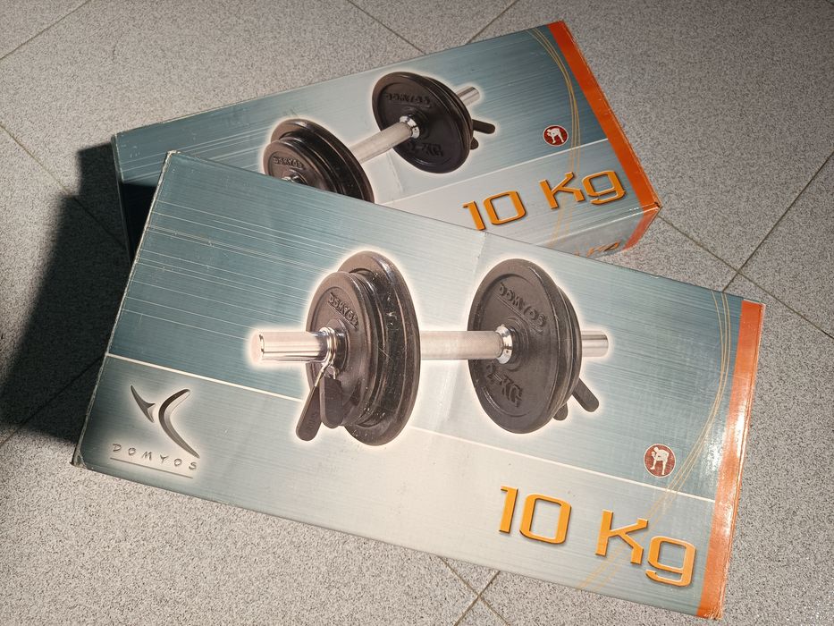 2 Conjuntos de Halteres DOMYOS 10 kg – Ajustáveis