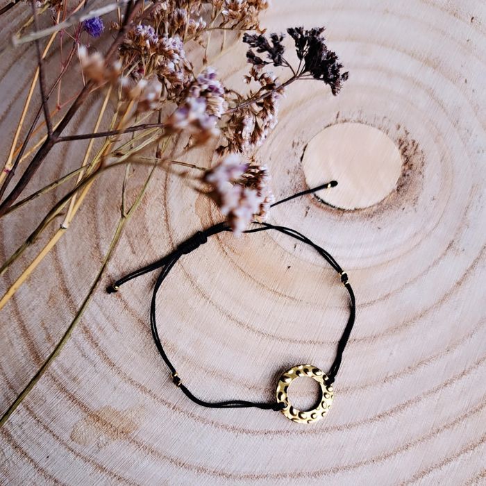 Bransoletka handmade stal sznurek