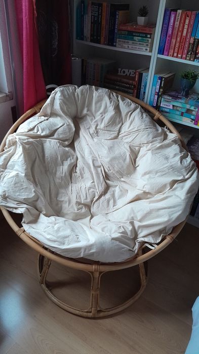 Poltrona papasan natural em bambu