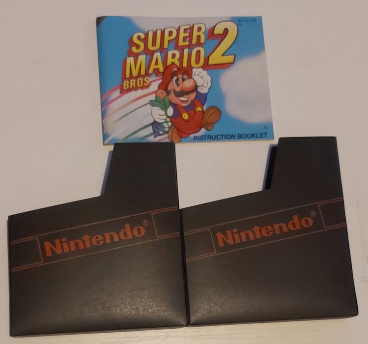 Nintendo Nes Carteirinhas e Manual Super Mario 2.