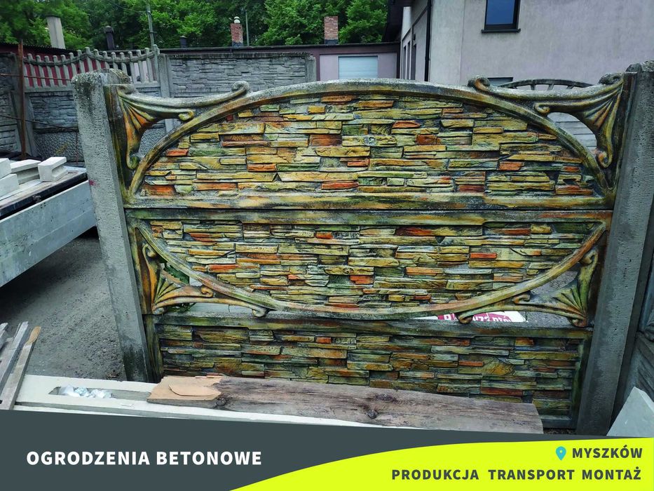 Ogrodzenia betonowe, nowoczesne - palisadowe