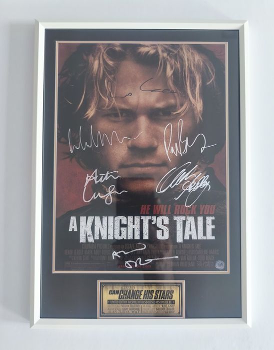 Moldura Filme A Knight's Tale com Autógrafos (A4)