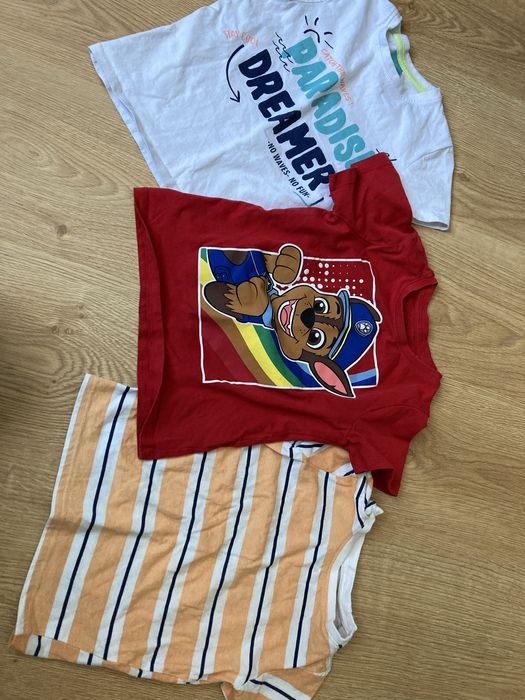 3 bluzki z krótkim rękawem 104