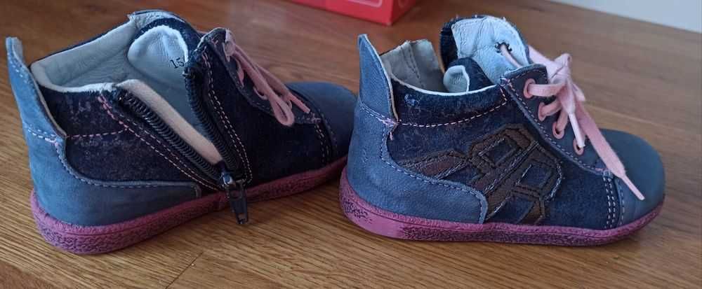 Buty wiosenne, jesienne dziewczęce rozm. 23 Renbut ze skóry naturalnej