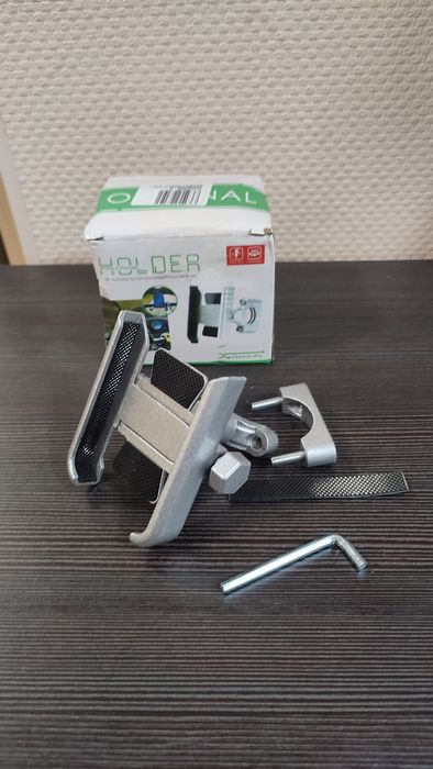 Держатель крепление алюминиевый смартфона телефона на руль мотоцикла