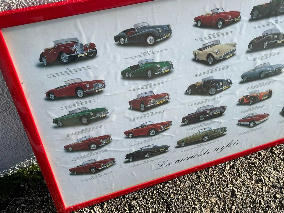 Poster Vintage / carros clássicos descapotáveis ingleses
