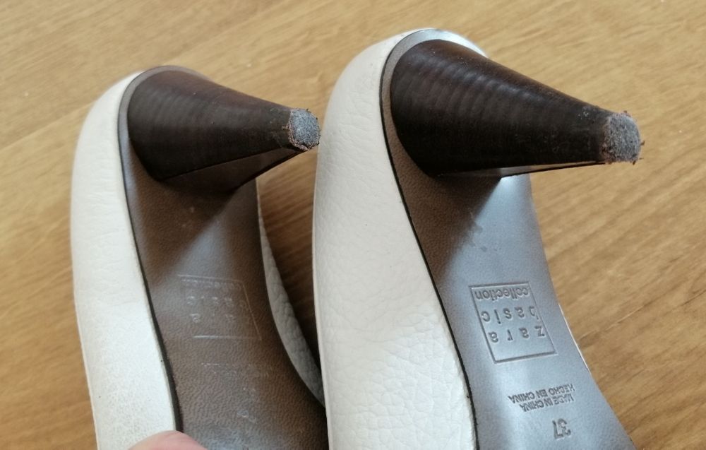 Zara buty na obcasie eleganckie białe r. 37