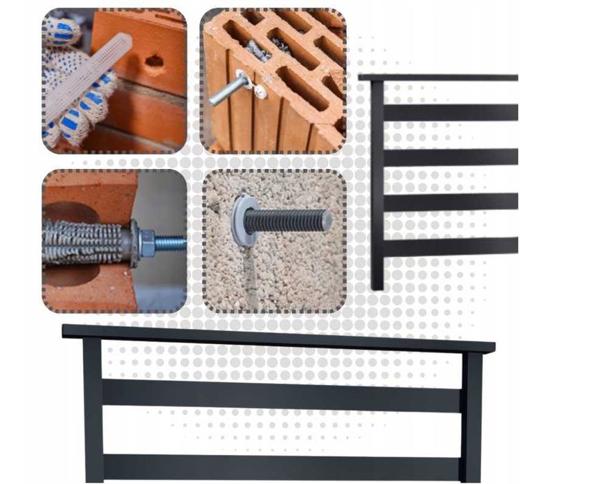 Balkon francuski 130 cm Balustrada nowoczesna balkonowa nierdzewna