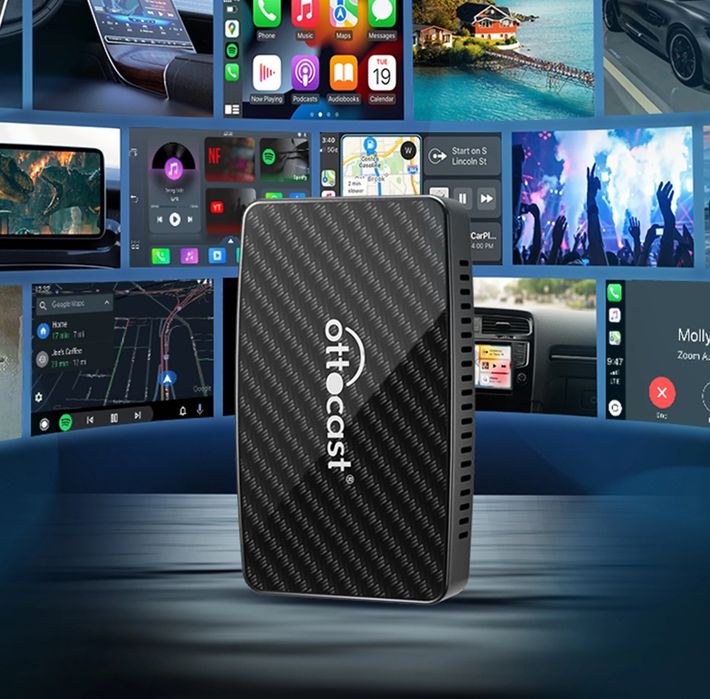OTTOCAST Play2Video Pro Adaptador Carplay Android Auto  SEM FIOS novo