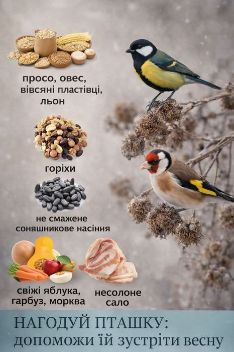 Годівничка для птахів на скло