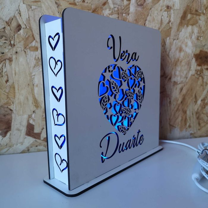 Candeeiro personalizado - Luz Multicor - Envios rápidos