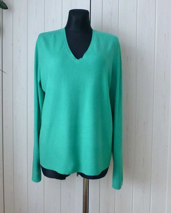 Debenhams  turkusowy damski sweter w serek 48