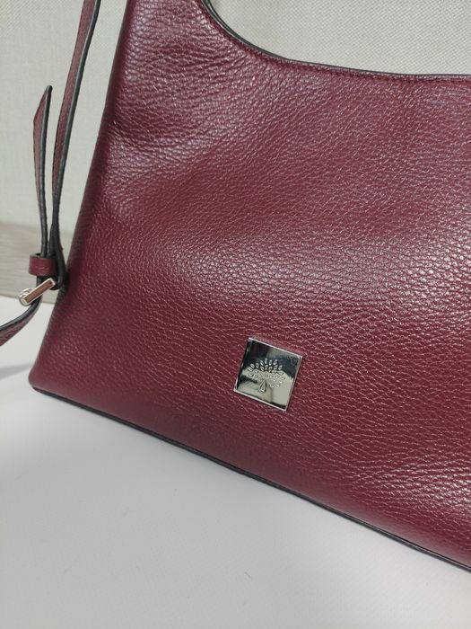 Вишнева шкіряна сумка Mulberry