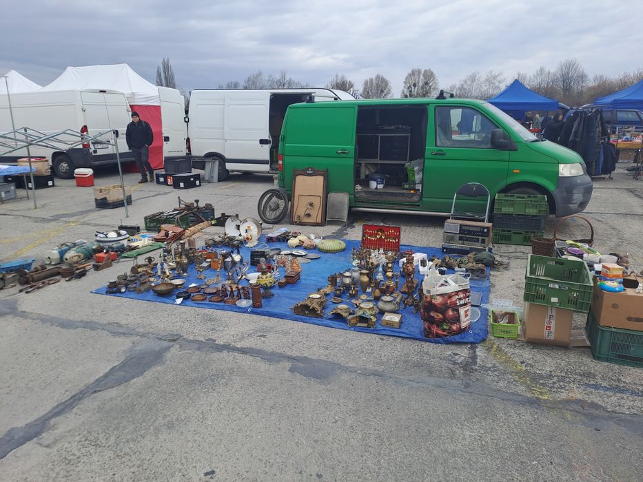 Starocia zestaw mosiądz bibeloty złom użytkowy