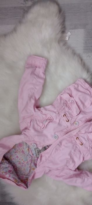 Next różowa kurtka parka wiosenna 12-18m 86cm