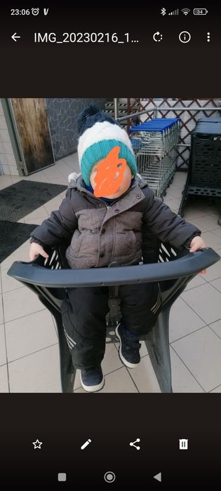 Szara zimowa kurtka h&m 80 Cm