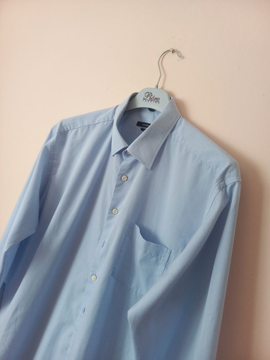 Elegancka błękitna koszula męska | r. XL (43/44) | 100% bawełna