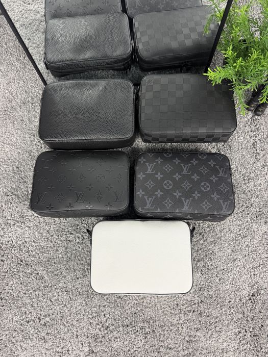 Сумка Louis Vuitton шкіряна чоловіча через плече Lv сумка Луи Витон Лв