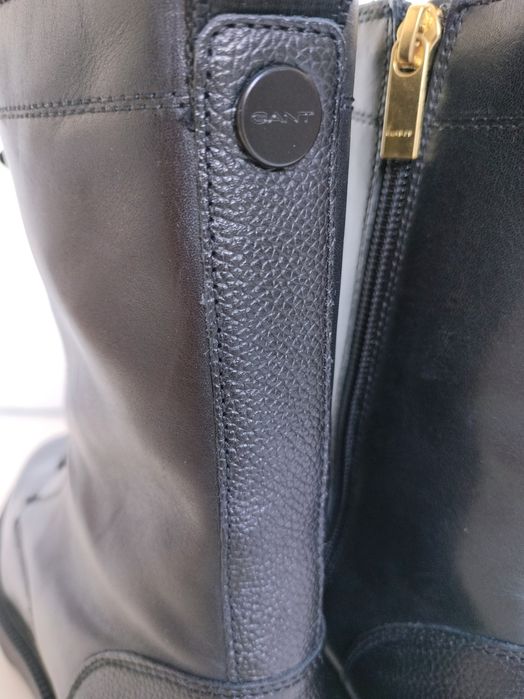 Botki, kozaki damskie Kellin, Gant czarne oficerki r. 42 skóra natural