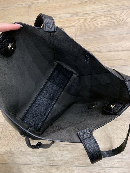 Czarna damska skórzana torebka shopper A4 na ramię Ochnik