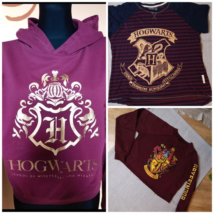 Zestaw Hogwartu dwie bluzy i t-shirt