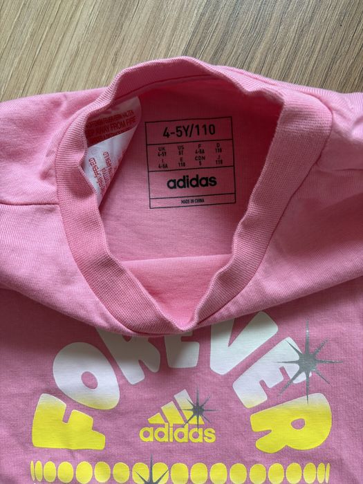 Komplet Adidas legginsy bluzka 110 116