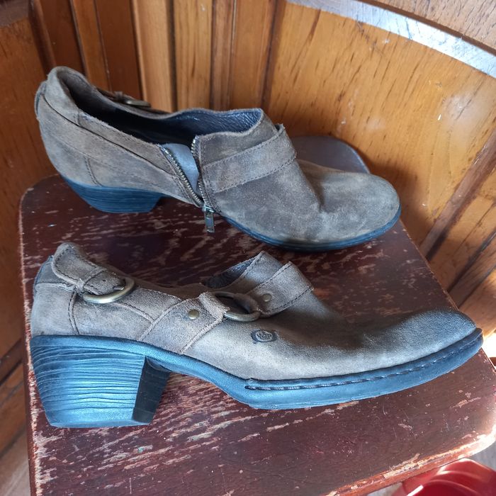 Мотоботинки байкера, ст.26.5см, замша-кожа, born, к2, 40-41 размер