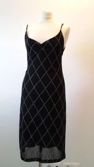Vestido preto com brilhantes para senhora n.º 36/38