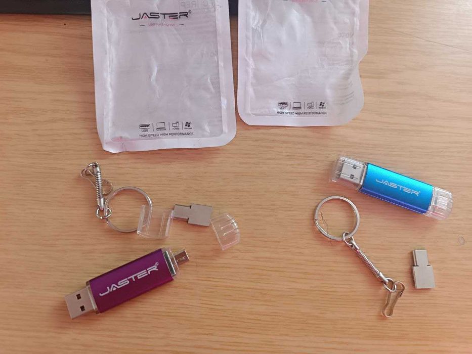 USB флешка 4 GB. JASTER. Двостороння. USB + Type C
