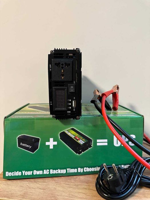 Мощний инвентор Wimpex 3200 приобразователь с зарядкой 12 220v