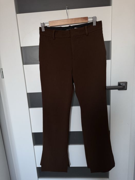 Brązowe spodnie zara xs 34