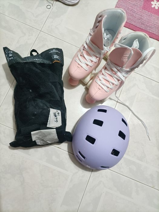 Patins capacete e proteções