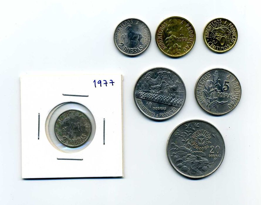Moedas antigas de S. Tomé e Principe 1977