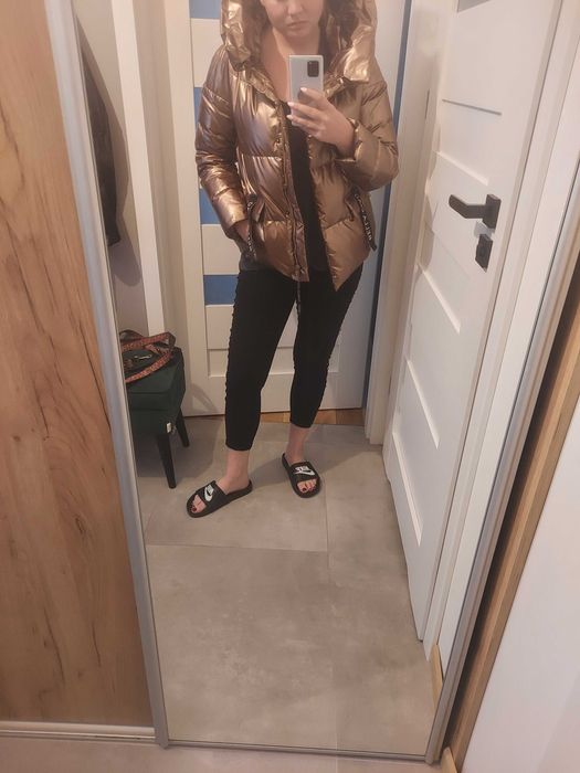 Kurtka puchowa miedziana