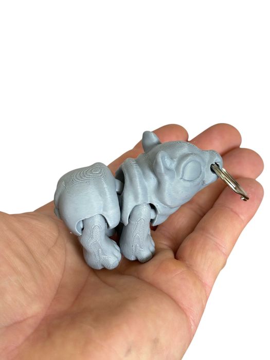Brelok ruchomy Hipopotam, dekoracja-mini figurka-zabawka-prezent