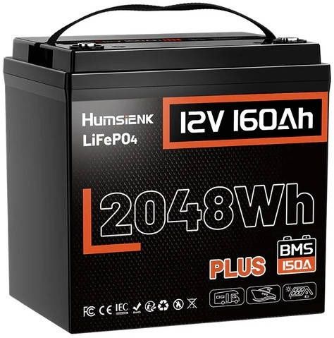 Aкумулятор lifepo4 залізофосфатний 12 вольт 160 ампер годин БМС 150 А lifepo4 Humsienk 12V160Ah BMS 150 A