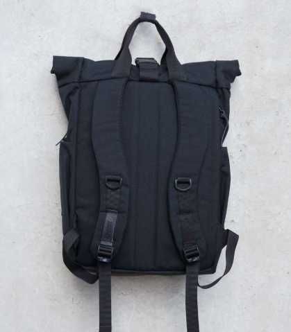 Міський рюкзак чорний Roll Top Black Kandelabr кордура