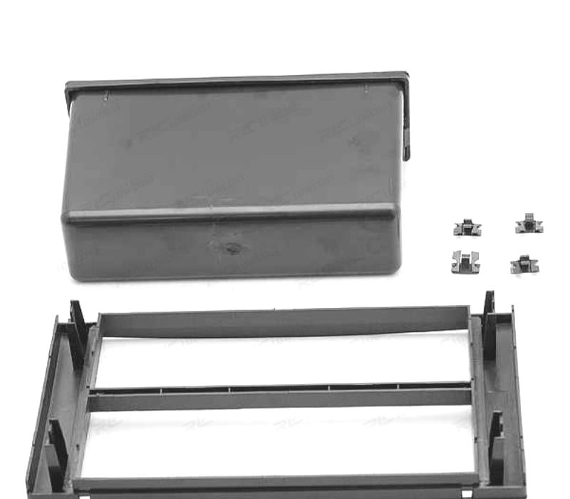 MOLDURA ADAPTADOR PRETO PARA RADIO 1-DIN PARA FORD FOCUS C-MAX S-MAX FUSION TRANSIT FIESTA GALAXY KUGA COM BURACO