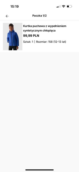 Kurtka chłopięca zimowa 4F