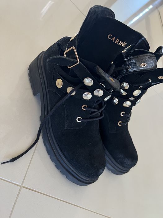 Botki trapery zamsz zamszowe Carinii workery