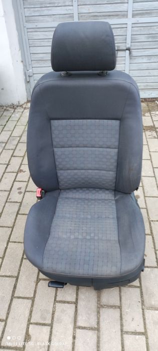 Fotel Kierowcy Welur Czarna Krata Nie Grzany Audi A6 C5