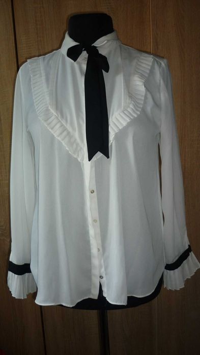 Zara -elegancka bluzka  ecru  r; XL
